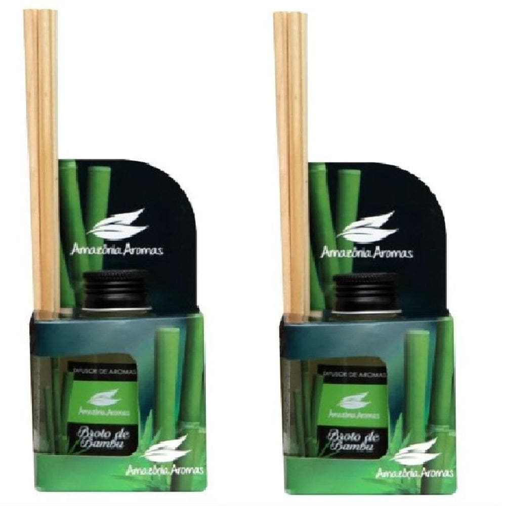 Difusor De Ambiente Aroma Broto De Bambu Amazônia Kit Com 2