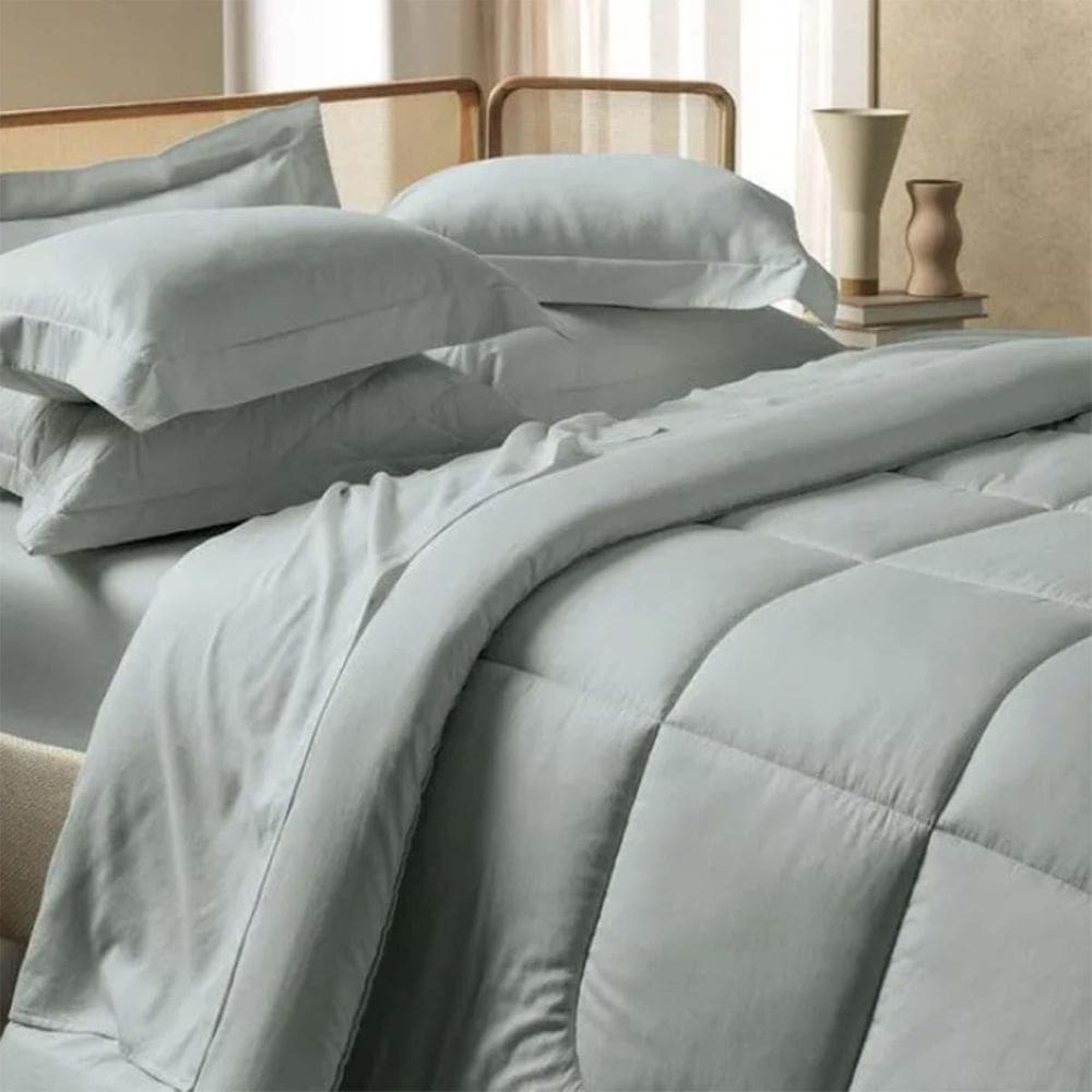 Jogo Cama Queen 300 Fios Cetim Bossa 100% Algodão Mineral