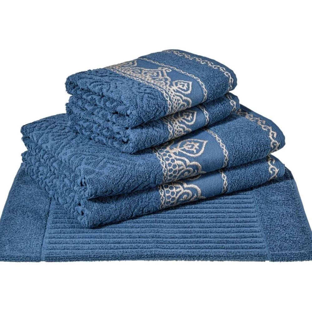 Jogo Toalha De Banho Gigante 5 Peças Barroca Cavhome