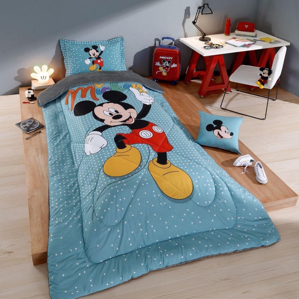 Edredom De Plush Infantil Disney Mickey Home 160X240Cm