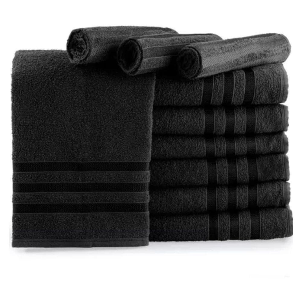 Toalha Rosto Preta Absorvente E Prática Ideal Presentear