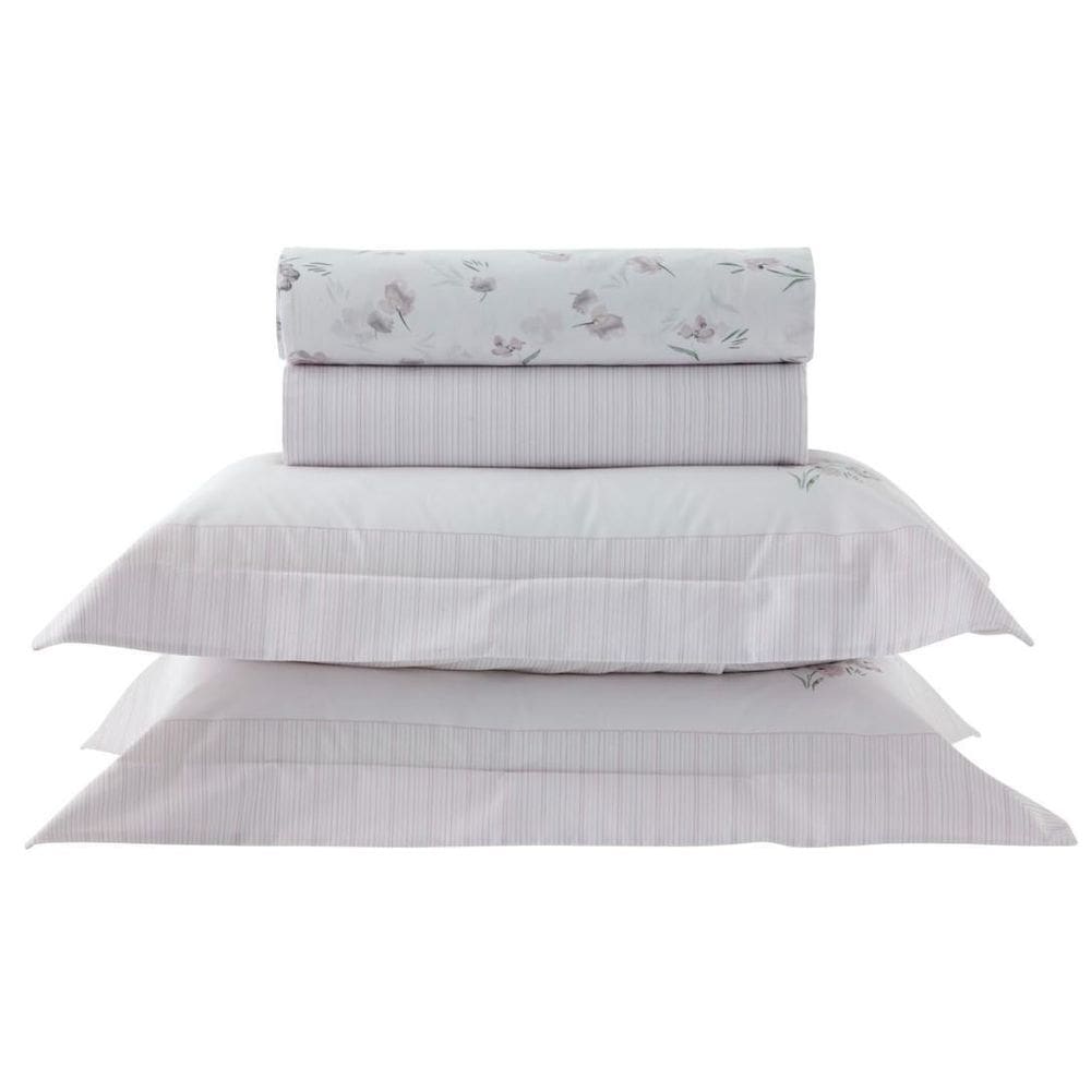 Jogo De Cama Solteiro Vida Bela 200 Fios Liry Kacyumara