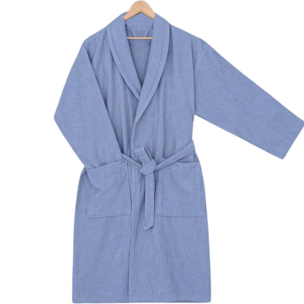 Roupão De Banho Buddemeyer Veludo Urban Algodão Único Azul