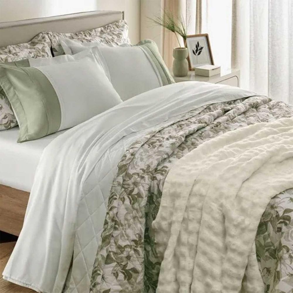 Jogo Cama Casal 300 Fios Celine 100% Algodão Egípcio Karsten