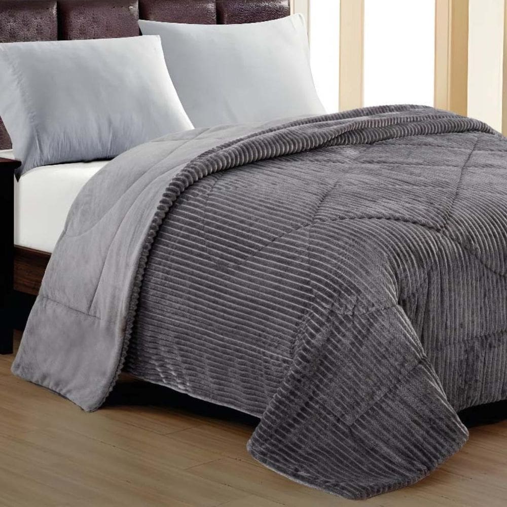Edredom Queen Size Skye Canelado Cobertor Inverno Pesado