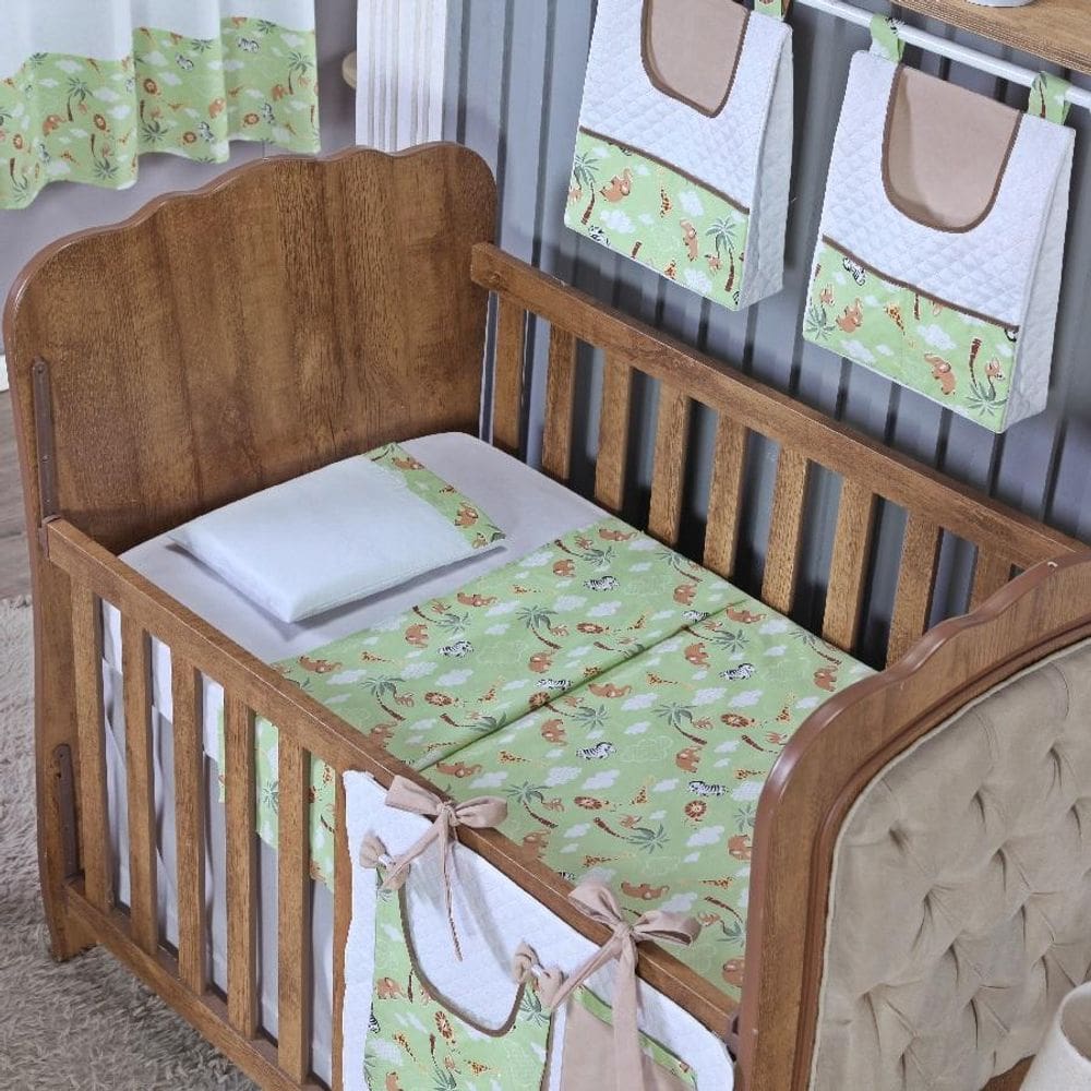 Kit Berço Lençol + Fronha Percal Algodão Menino Menina 3