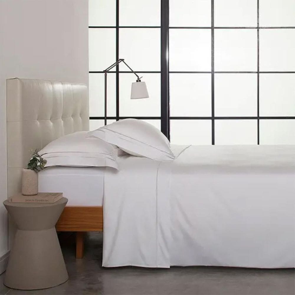 Jogo Cama Queen Cetim 300 Fios Sublime Branco Buddemeyer