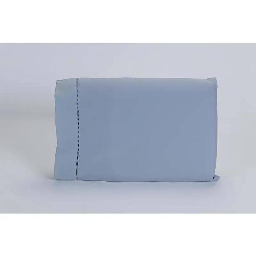 4 Fronha 50X70 Avulsa Percal 200 Fios Algodão Cinza