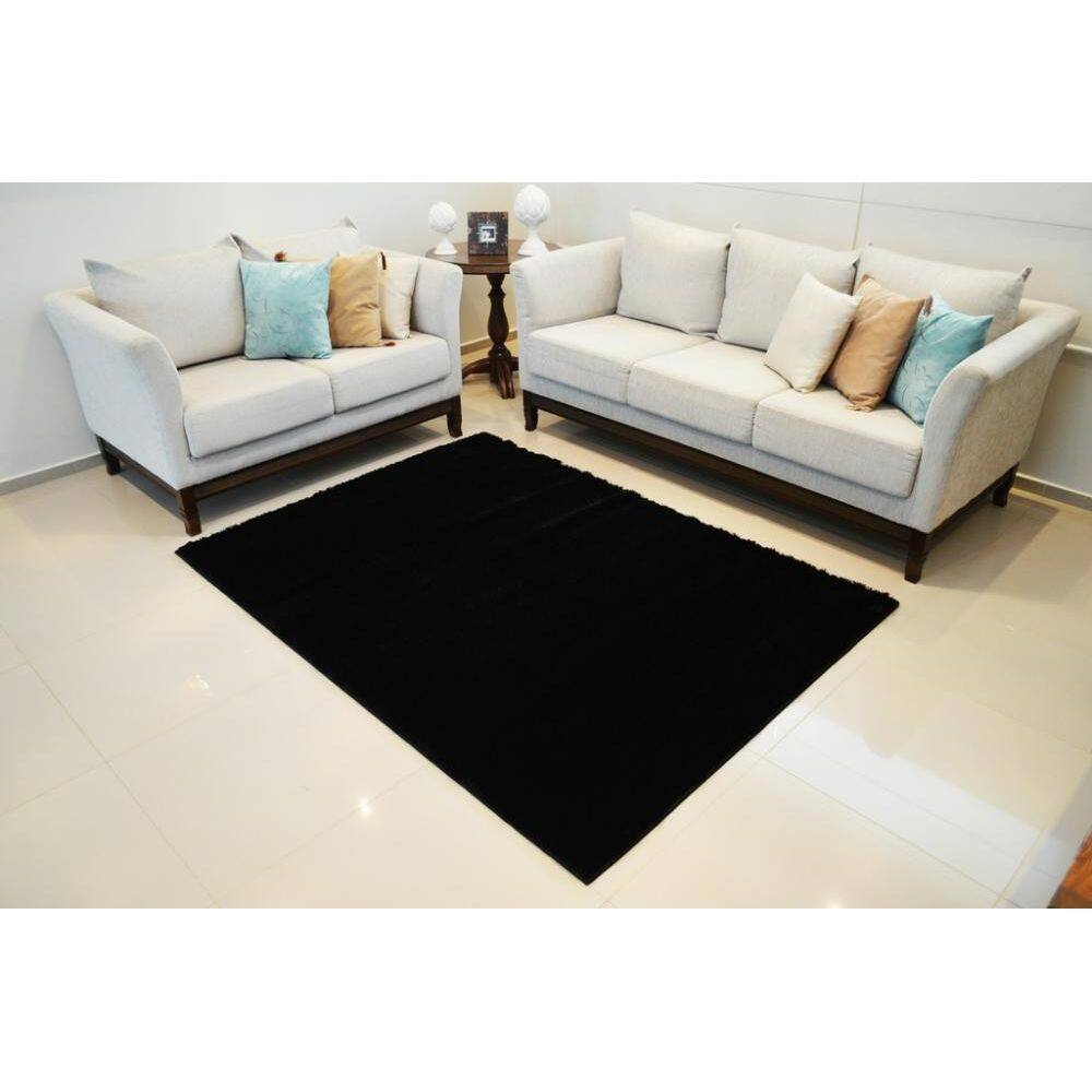 Tapete Life Confort Shaggy 50Mm Black 150X200 Cm