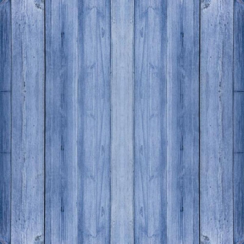 Papel De Parede Madeira Azul