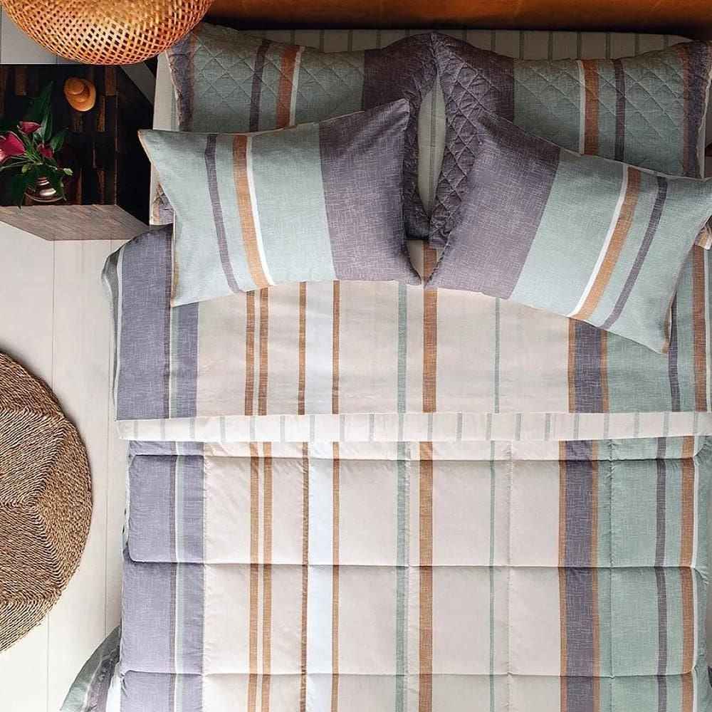 Jogo De Cama Solteiro Estampado 160 Fios - Andreza Luan