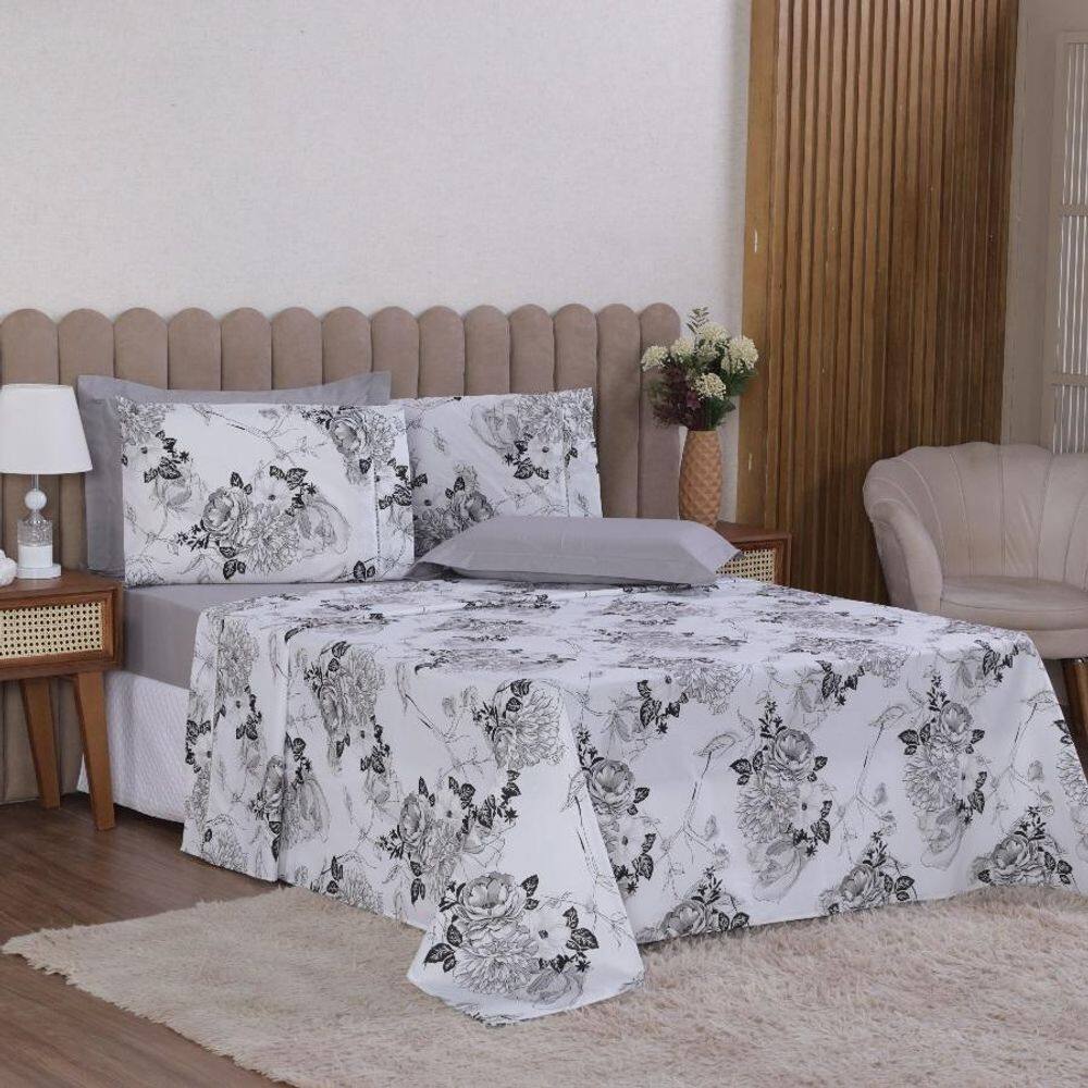 MP - Jogo Cama Casal 4P Lenc ol Fronha Esme