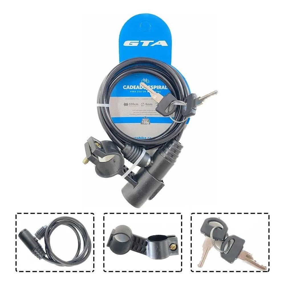 2X Trava Tranca Cadeado Bike E Moto Estepe Carro 1 Metro X