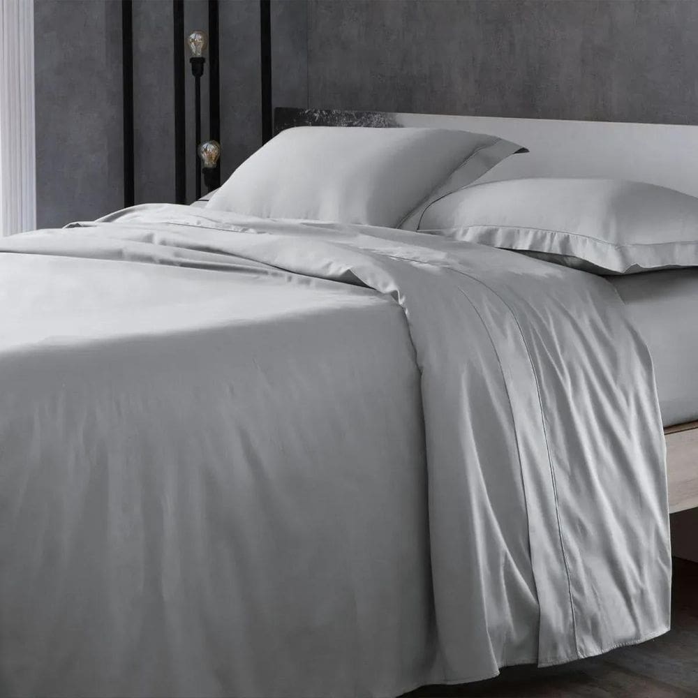 Jogo De Cama Casal 300 Fios Lazio - Kacyumara Prata