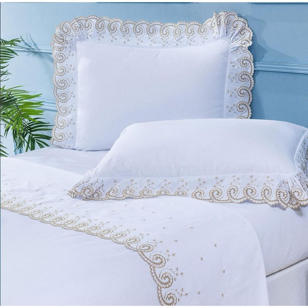 Jogo De Lençol Queen Mistral 200 Fios 100% Algodão 4 Peças