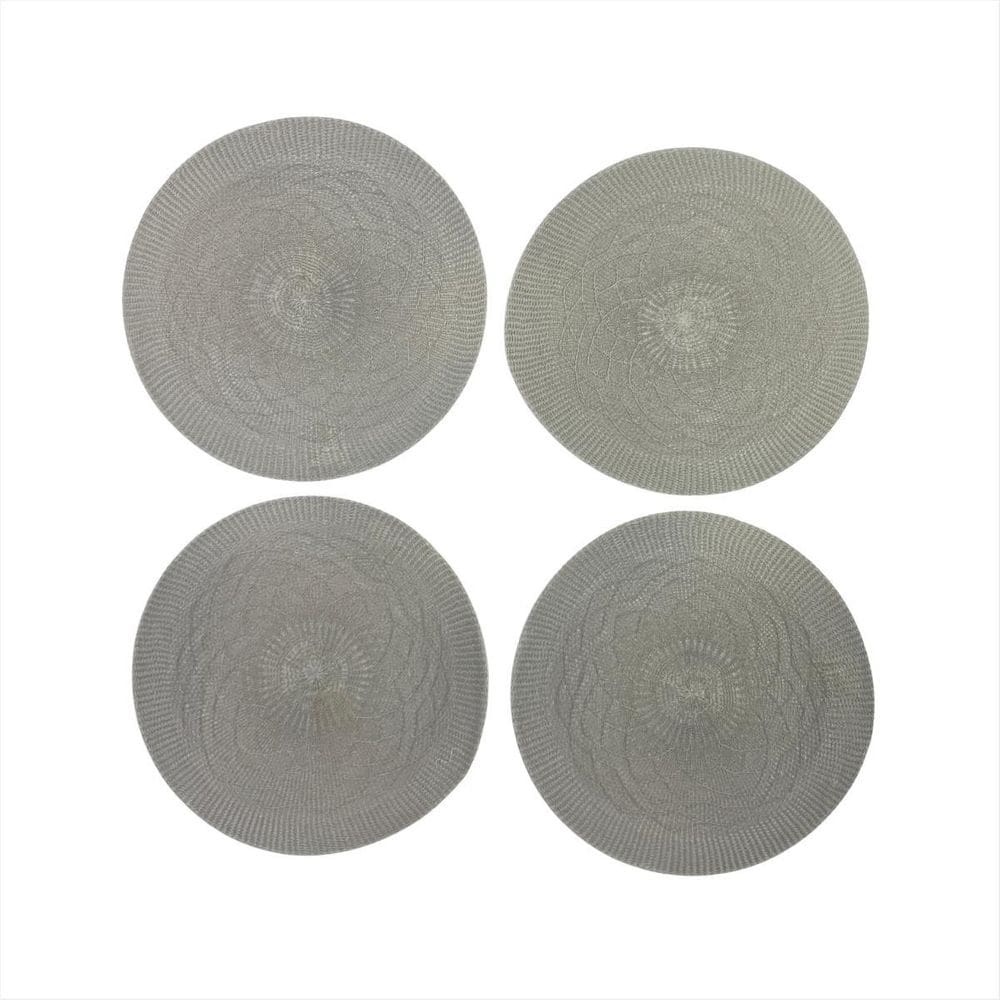 Souspla 38Cm Redondo Mesa Posta Jogo Americano Cinza Claro