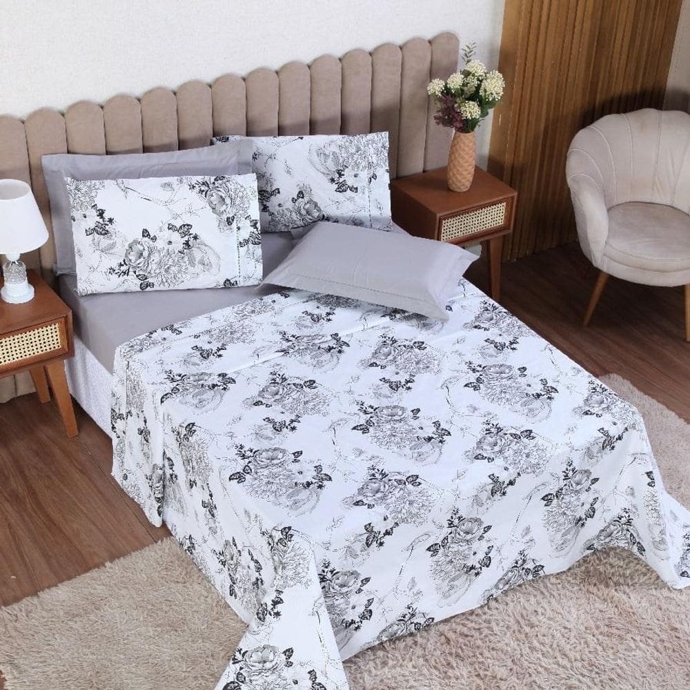 MP - Jogo Cama Solteiro 4P Lenc ol Fronha E