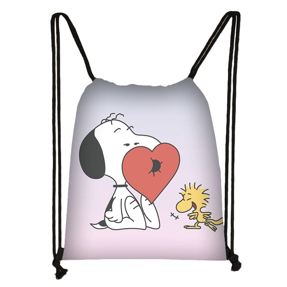 Bolsa com cordão, bolsa de ginástica Snoopys Anime String Swim para escola