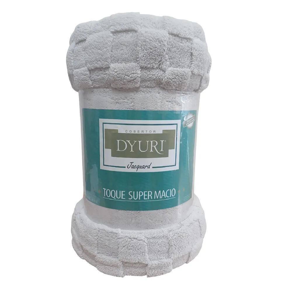 Cobertor De Microfibra Casal Dyuri Square - Jolitex Taupe