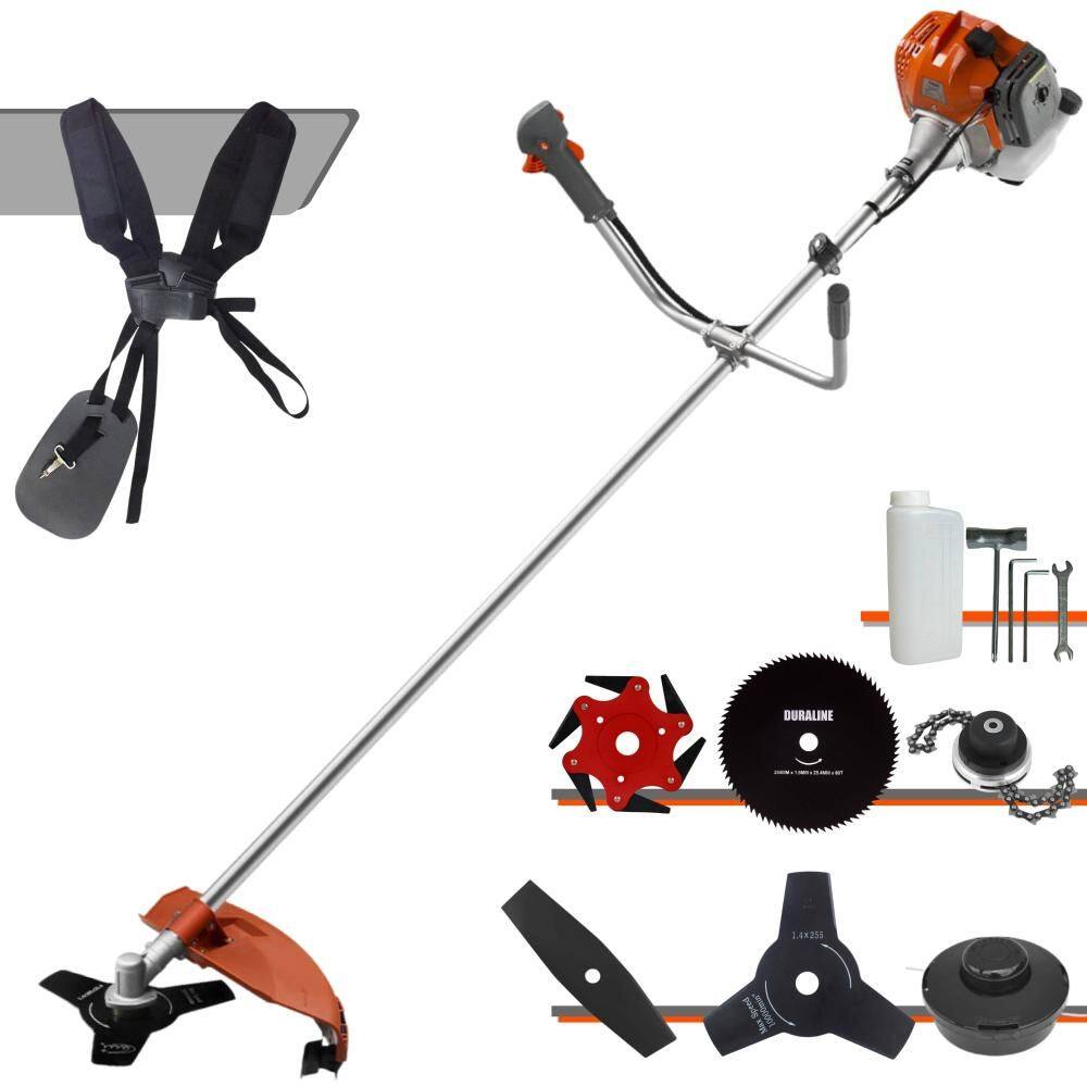 Roçadeira Multifunções Tekna RL430ACNTK À Gasolina 43cc 9.000rpm 1,7HP 6 Opções de Corte Com Facas 2 Pontas, 3 Pontas, 6 Pontas, 80 Dentes e Trimmer