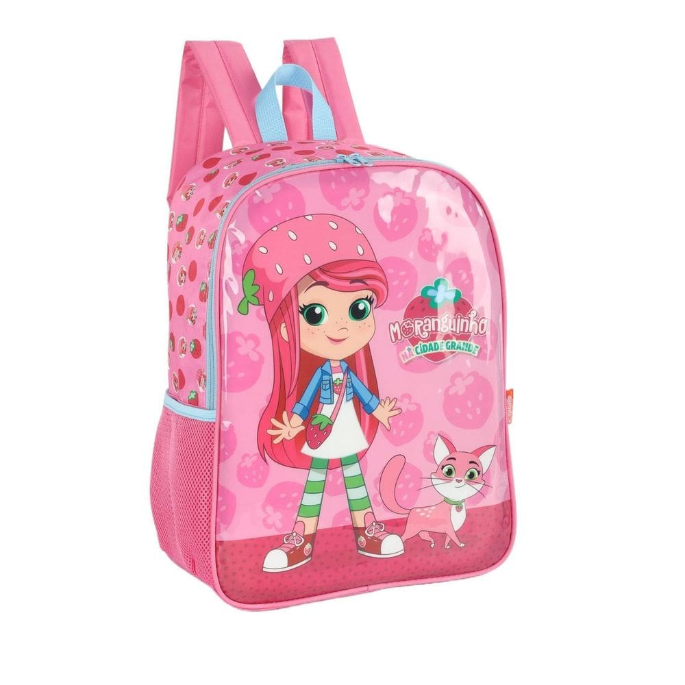 Mochila Costas Infantil Luxcel Moranguinho Is41151Mg Rosa
