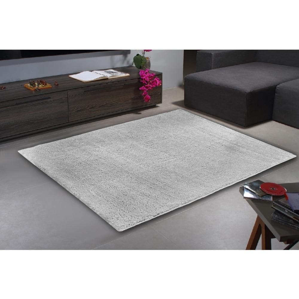 Tapete Sala Quarto 1,50X2,00M Pelagem Super Macia Cinza