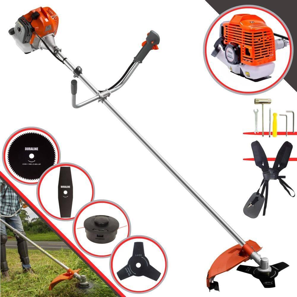 Roçadeira Multifunções Tekna RL430ACN-TK À Gasolina 43cc 1,7HP 4 Opções de Corte Com Faca 2 Pontas, Faca 3 Pontas, Faca 80 Dentes e Carretel de Nylon