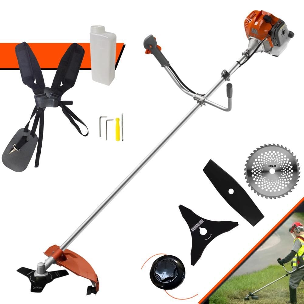 Roçadeira Robusta Tekna RL430ACNTK À Gasolina 43cc 1,7HP 4 Opções de Corte Com Lâmina Facão, Lâmina 3 Pontas, Lâmina 40 Dentes e Carretel de Nylon