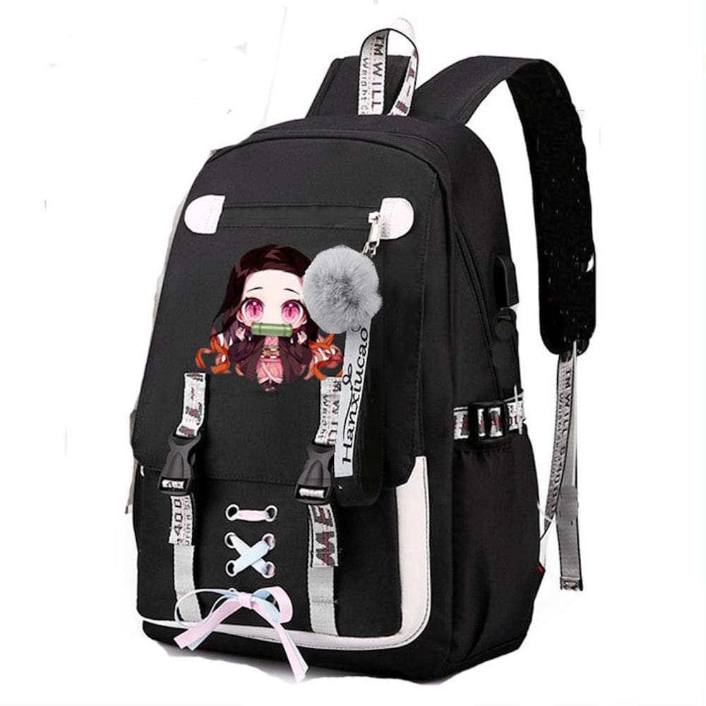 Mochila escolar Anime Demons Slayers Kam para crianças