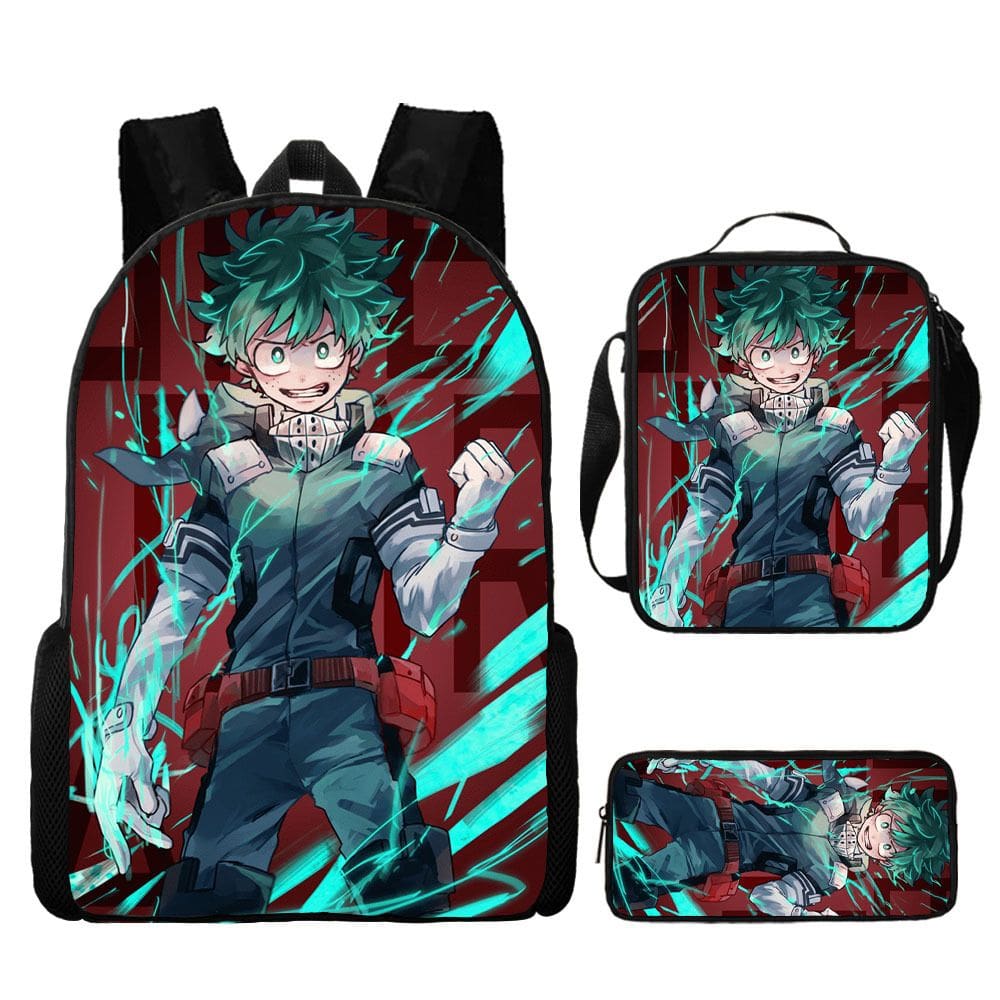 Conjunto de mochilas My Heros Academias Midoriyas Izukus para crianças