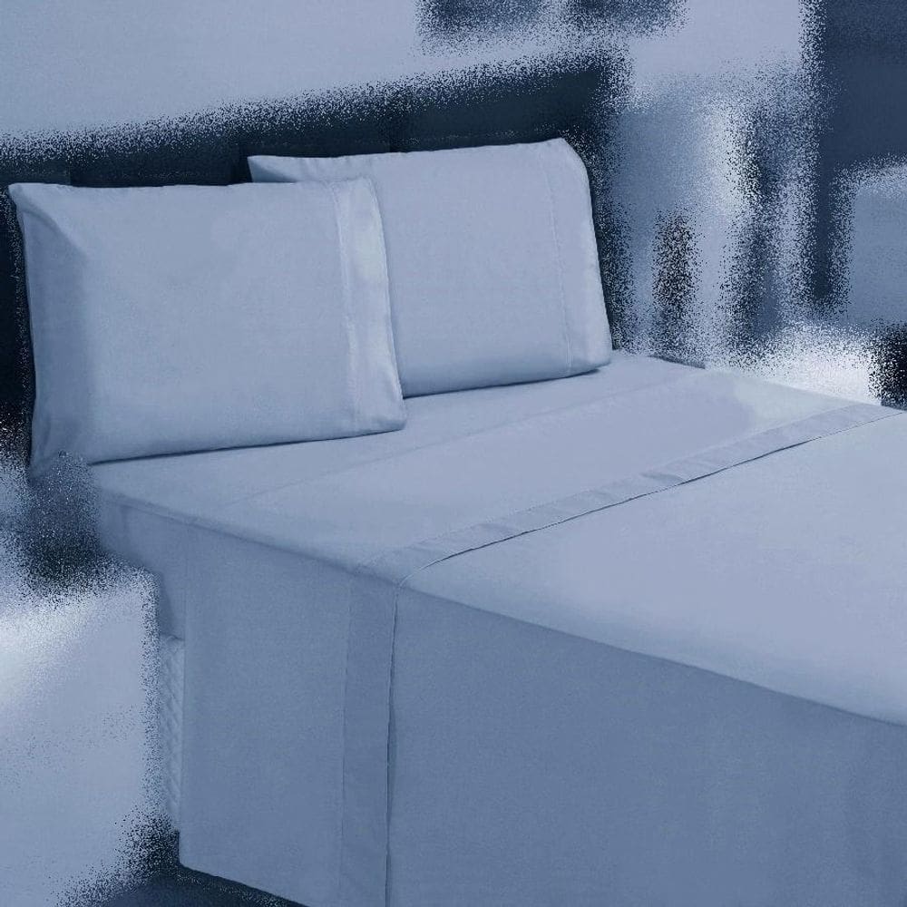 Jogo Cama Solteiro 2P Lençol Sem Elástico + Fronha 100%