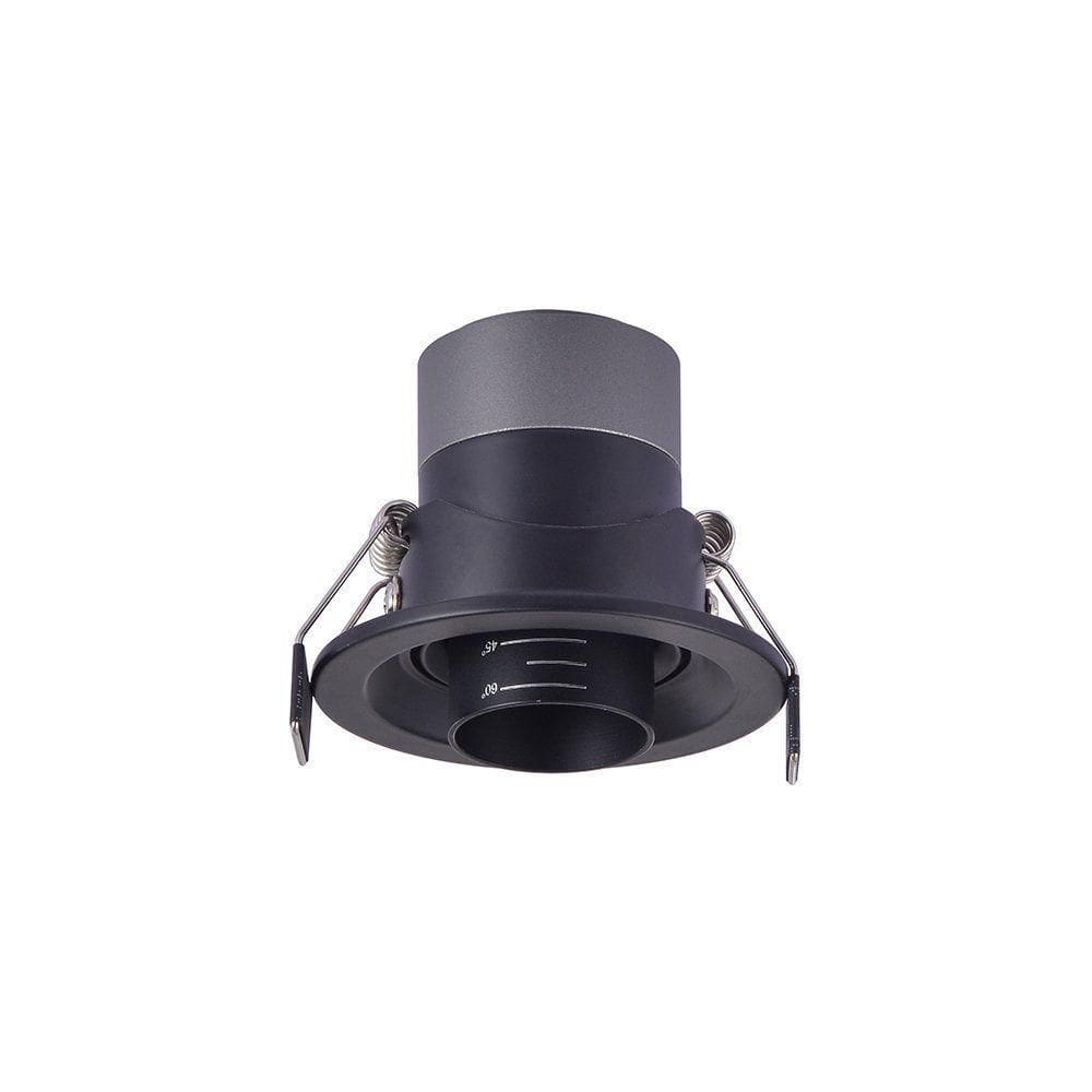 Spot De Embutir Nordecor Lova Led 15-60° Alto Irc 97 5w Bivolt Preto - 2700k - Luz Amarela