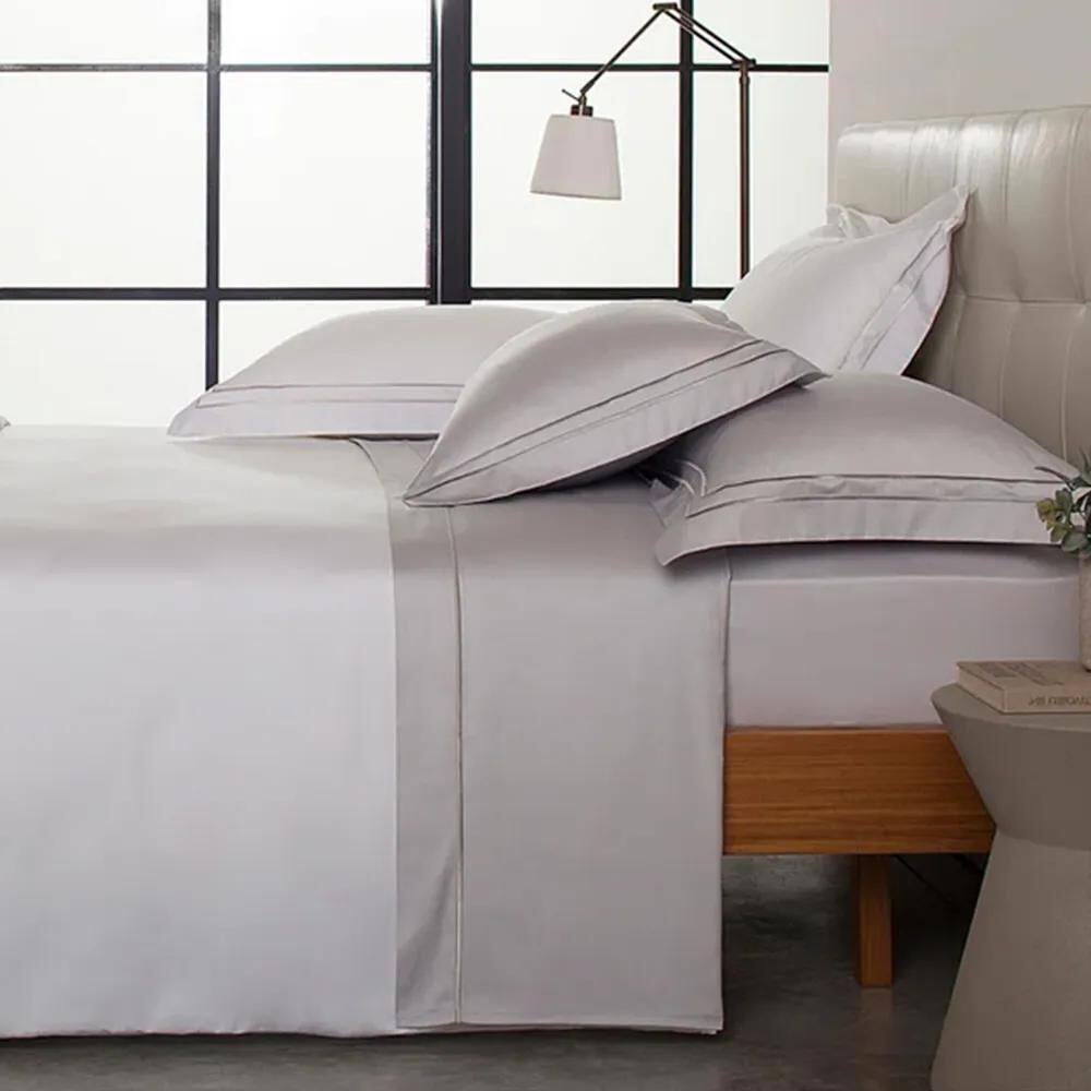 Jogo De Cama Queen 300 Fios Sublime Kacyumara Prata / Prata