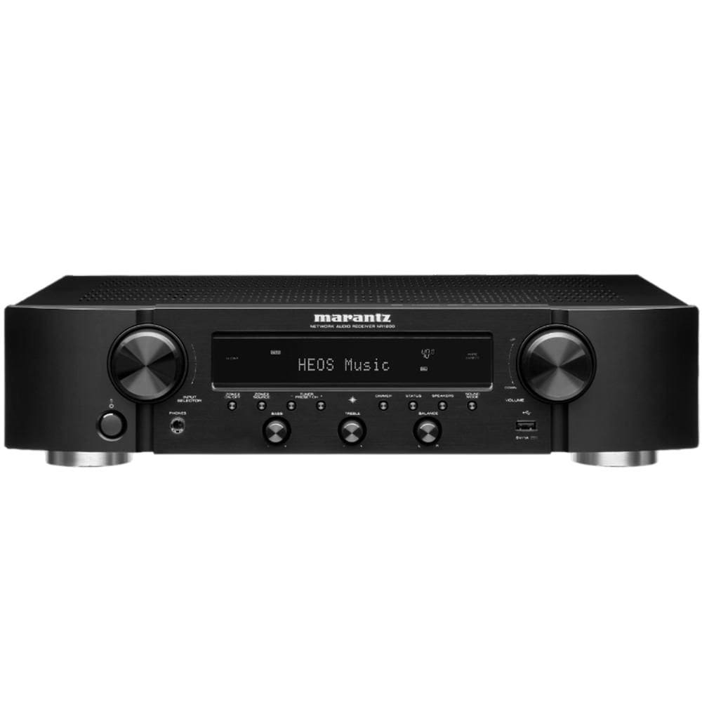 Marantz NR1200 Receiver Slim de 2.1 Canais com 75 W de potência Tecnologia HEOS 4K e 5 entradas HDMI