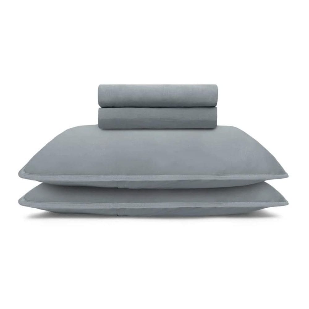 Jogo De Cama King Malha 100% Bambu Natural Buettner 4Pçs