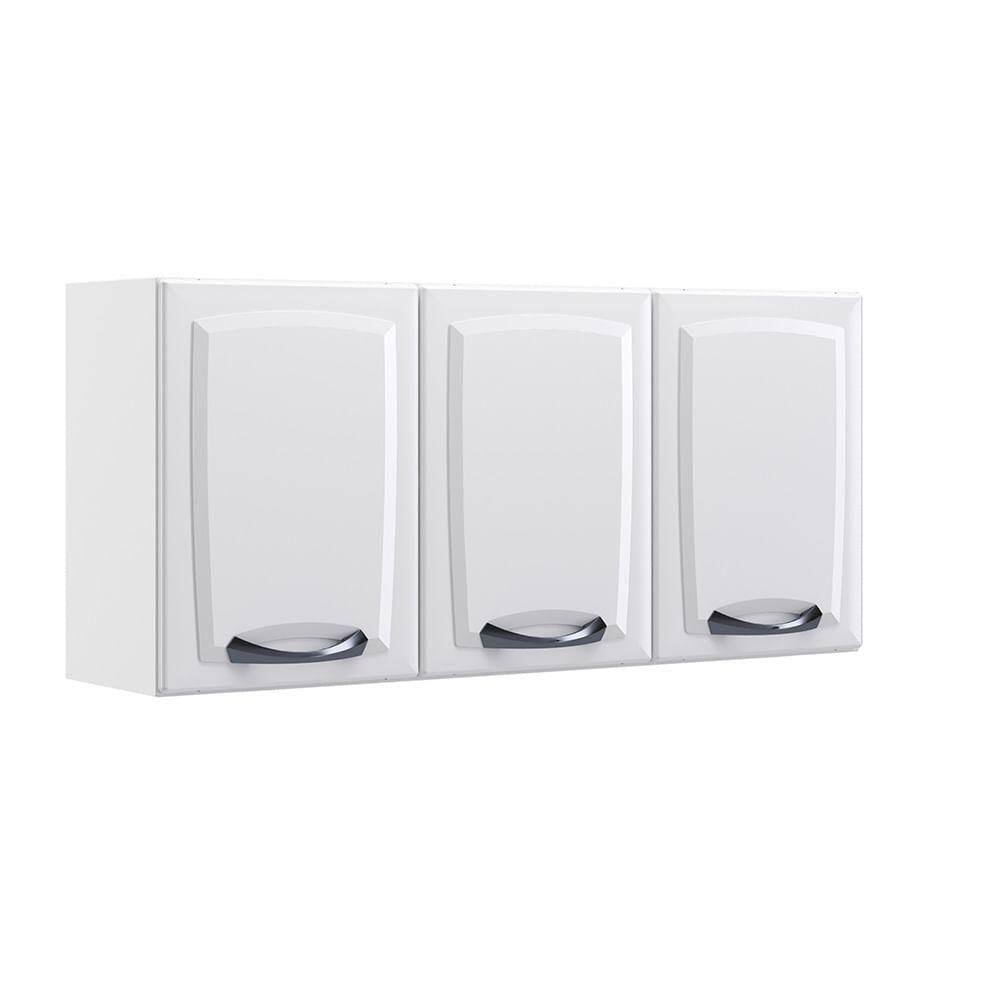 Armário Aéreo De Cozinha Branco 3 Portas New Premium