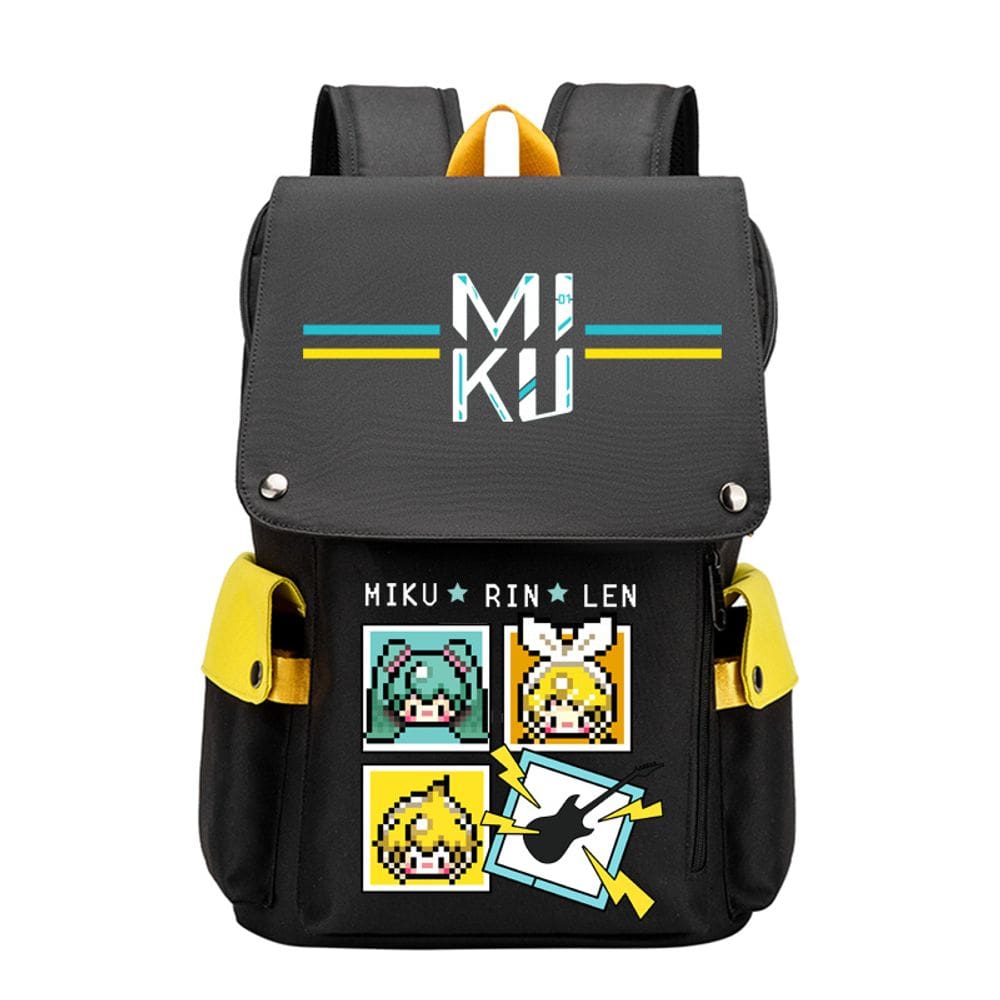 Mochila escolar Hatsune Miku Anime para escola 32x18x42cm