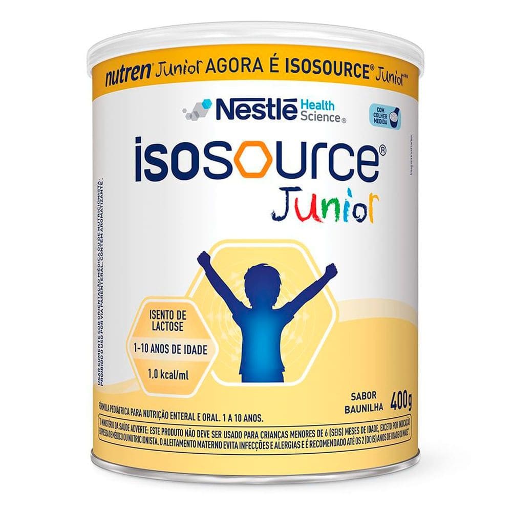 Isosource Junior Sabor Baunilha Nutrição Enteral 400g