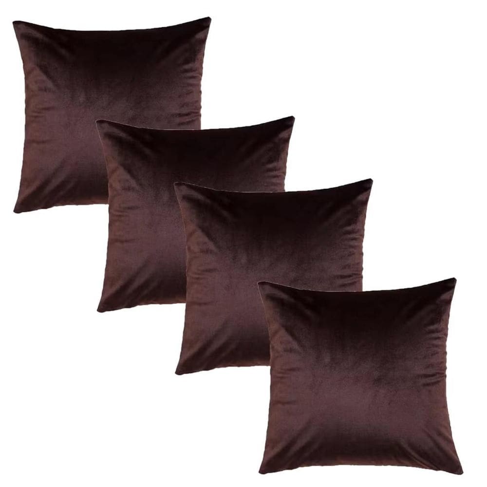 Kit 04 Capas Almofada Suede Veludo Sala