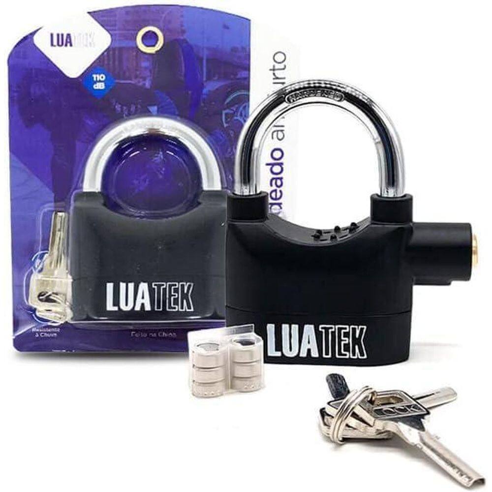 Super Cadeado Alarme Sonoro Antifurto Moto Bike Casa 3 Chave