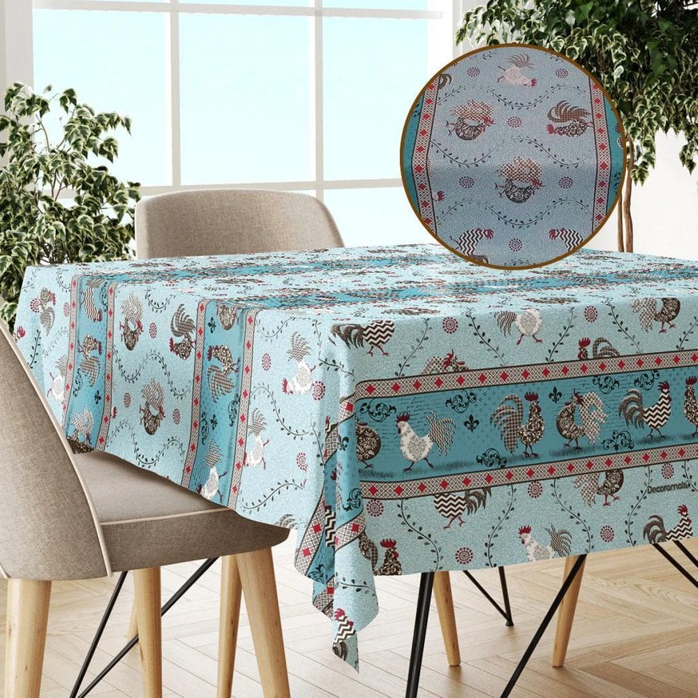 Toalha Mesa Plástica Térmica Roça Az 1,40X4,00