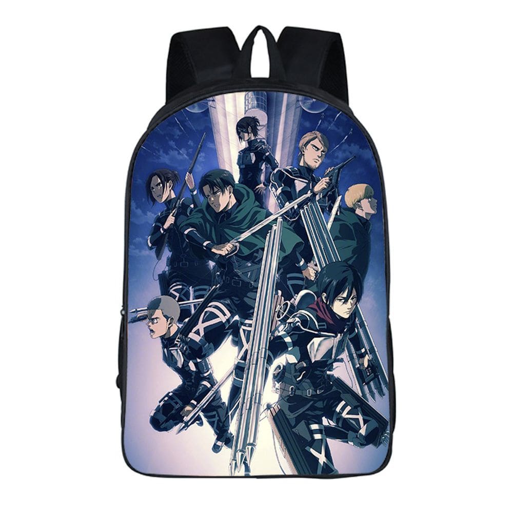 Mochila escolar Attack on Titan Anime para crianças de poliéster