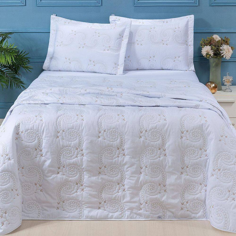 Kit Cobre Leito King Mistral 200 Fios 100% Algodão 3 Peças