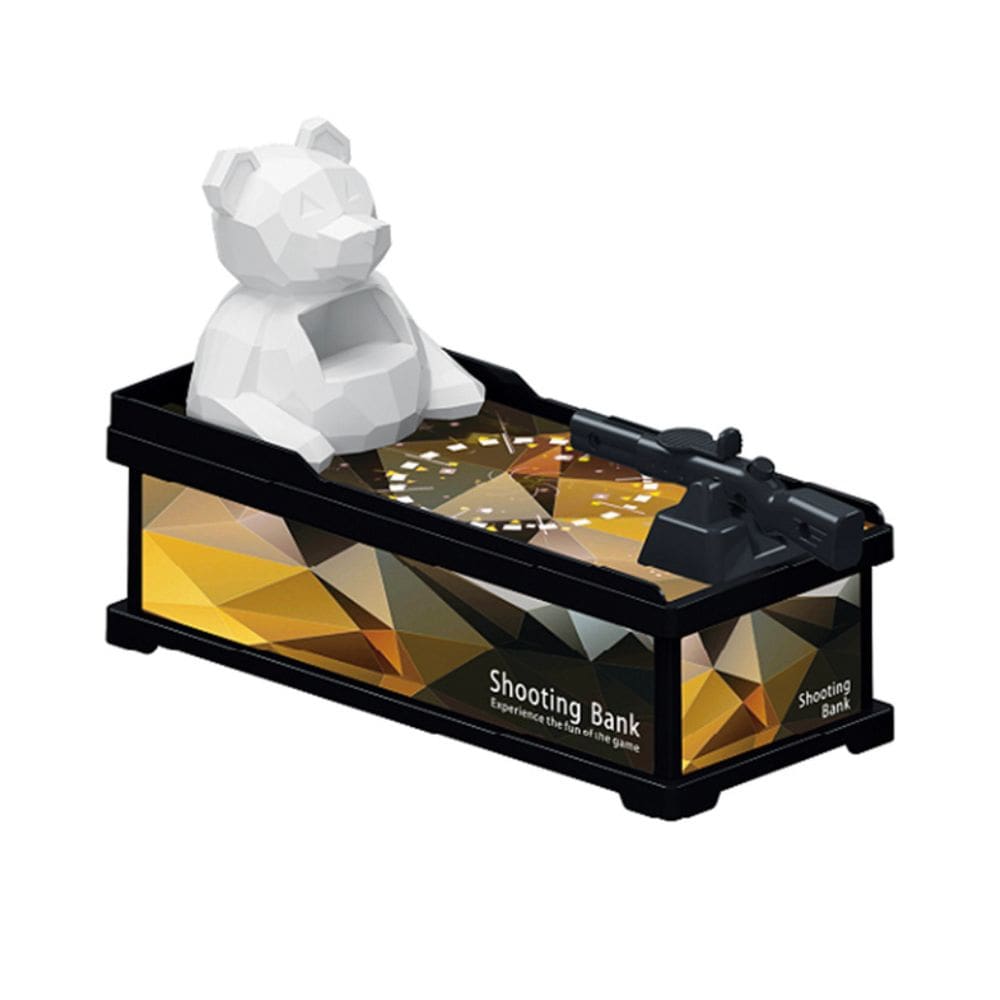 Resina de anime Piggy Bank Big Bear Shooting para crianças 290g