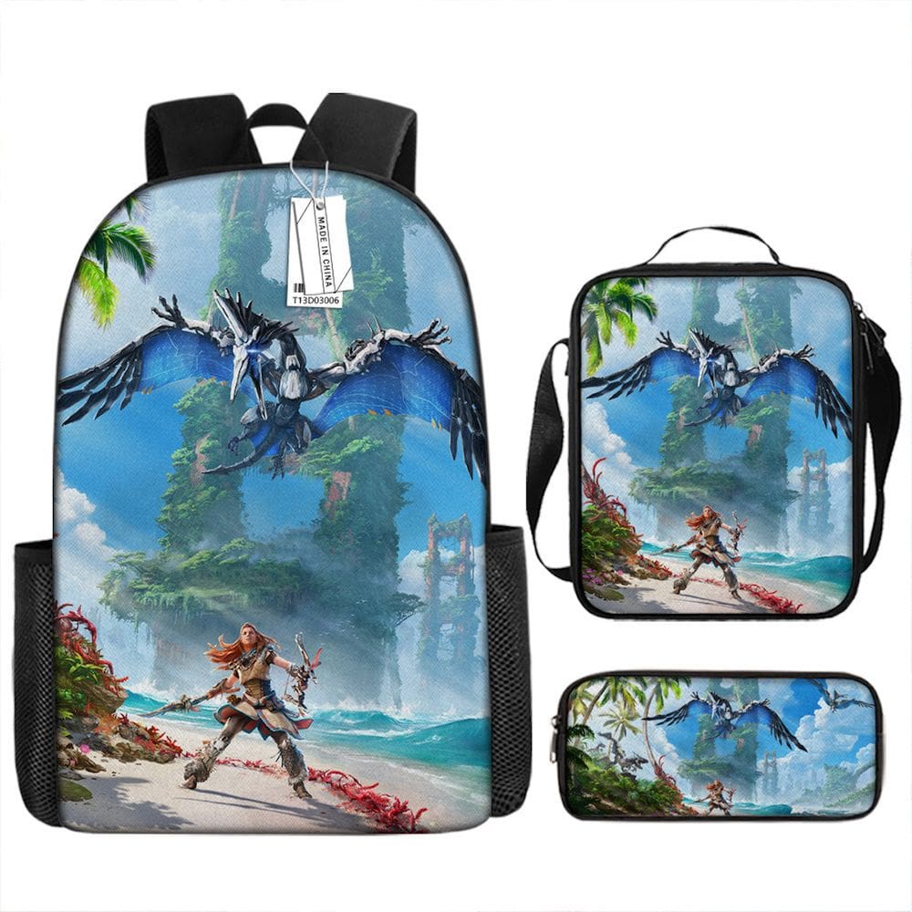 Conjunto de mochilas Hori-zons For-biddens Cartoon Kids School, 3 unidades