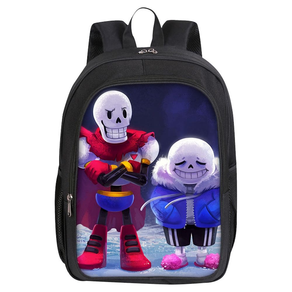 Mochila Undertales Sans Papyrus Cartoon Kids School 40cm