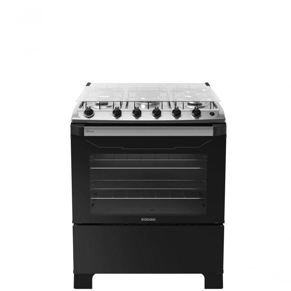 Fogão Itatiaia New Dream 5 Bocas Preto Bivolt