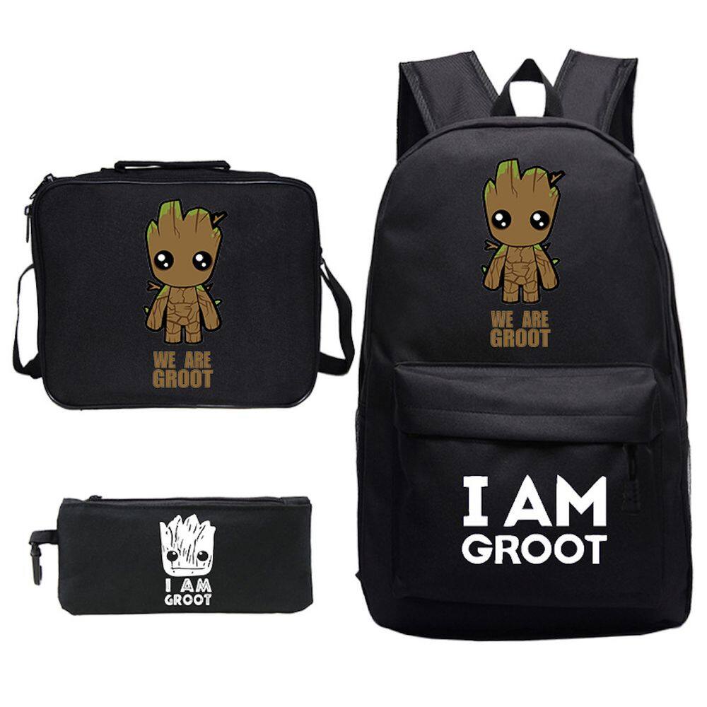 Conjunto de mochilas escolares I am Groot Galaxy Baby Groot 3 unidades