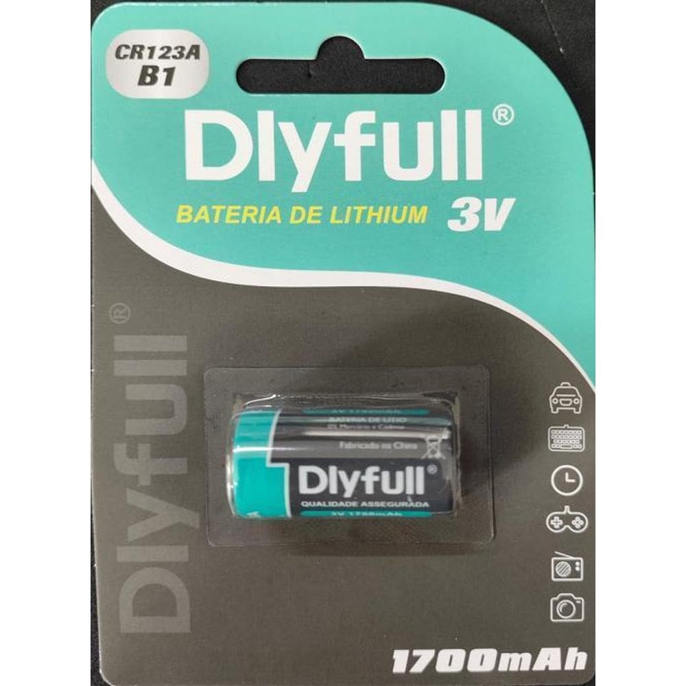 Bateria Cr123A 3V Dlyfull Lithium