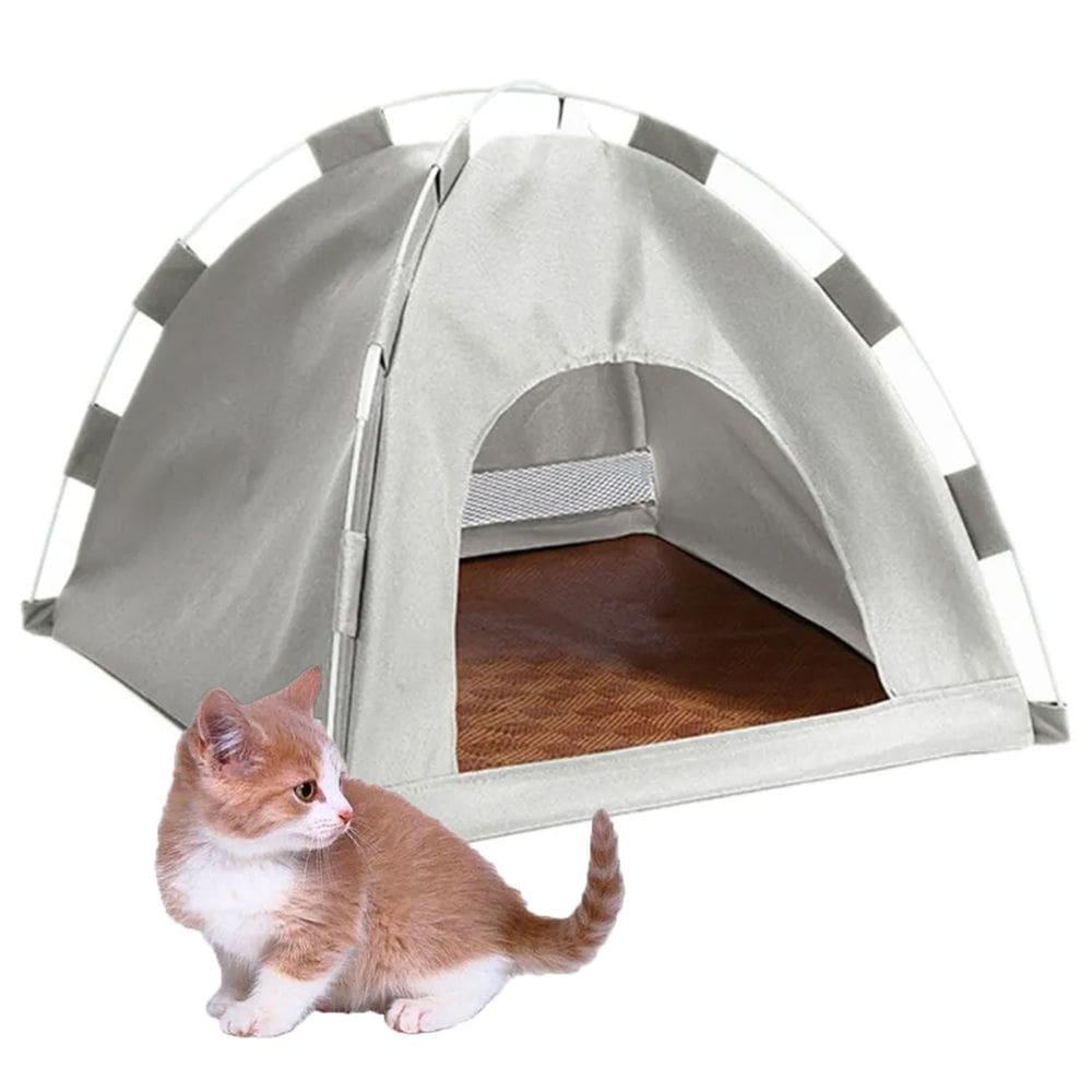 Tenda Caminha Gato Cachorro Pet Animais Estimaçao Cabaninha Dobravel Portatil Casinha Arranhador Divertido Confortavel